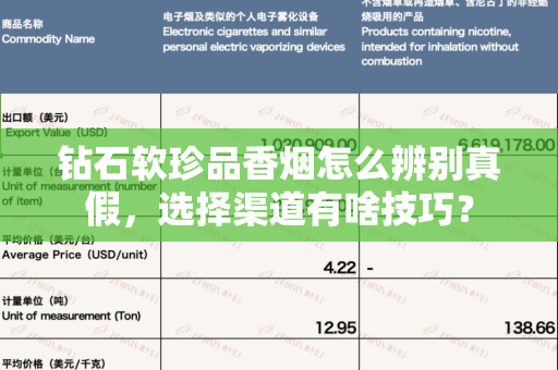 钻石软珍品香烟怎么辨别真假，选择渠道有啥技巧？
